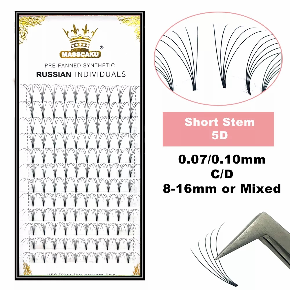 Eyelash Extension Or Extensions - MASSCAKU Premade Russian Volume Short Stem