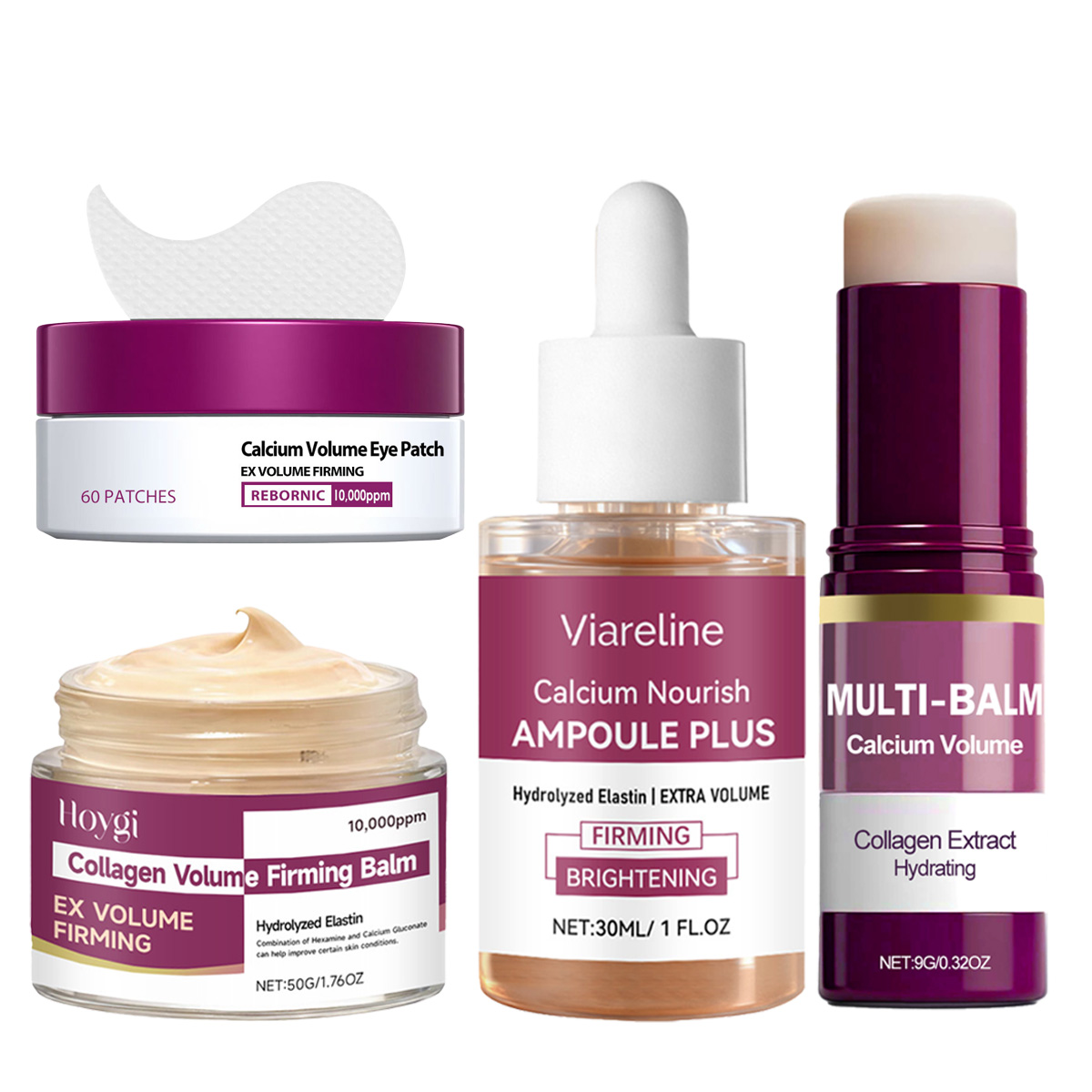 Eye Pad Collagen - Calcium Skincare Set-Antioxidant Firming Serum Cream