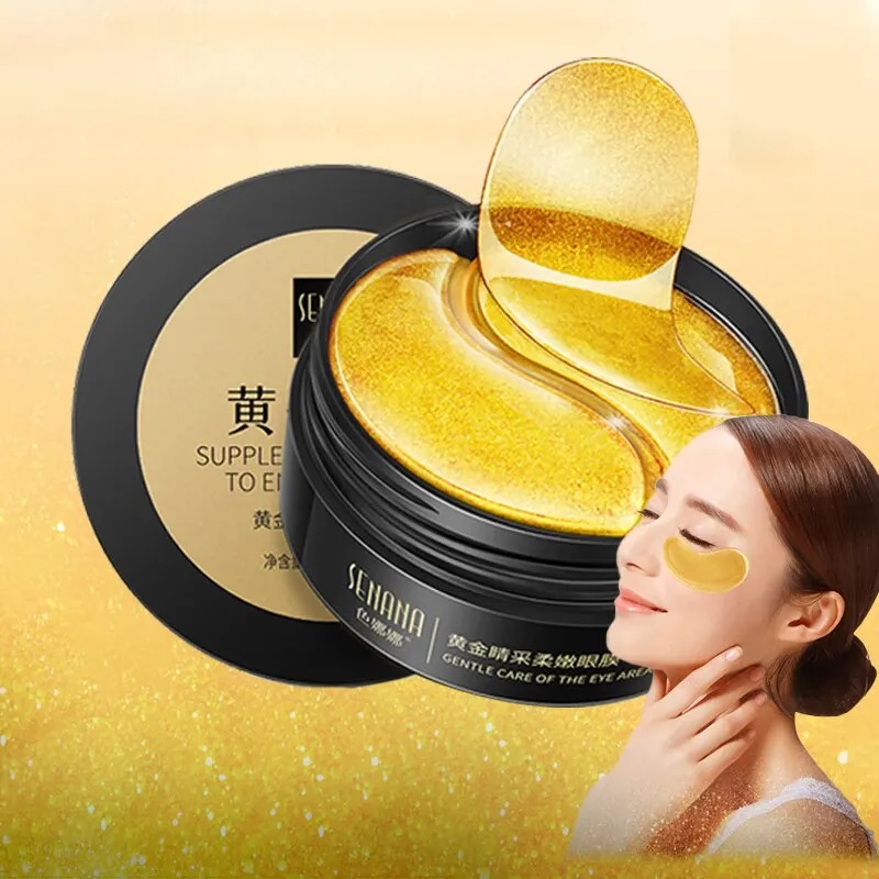 Eye Pad Collagen - 60pcs Golden Moisturizing Eye Mask Relieve