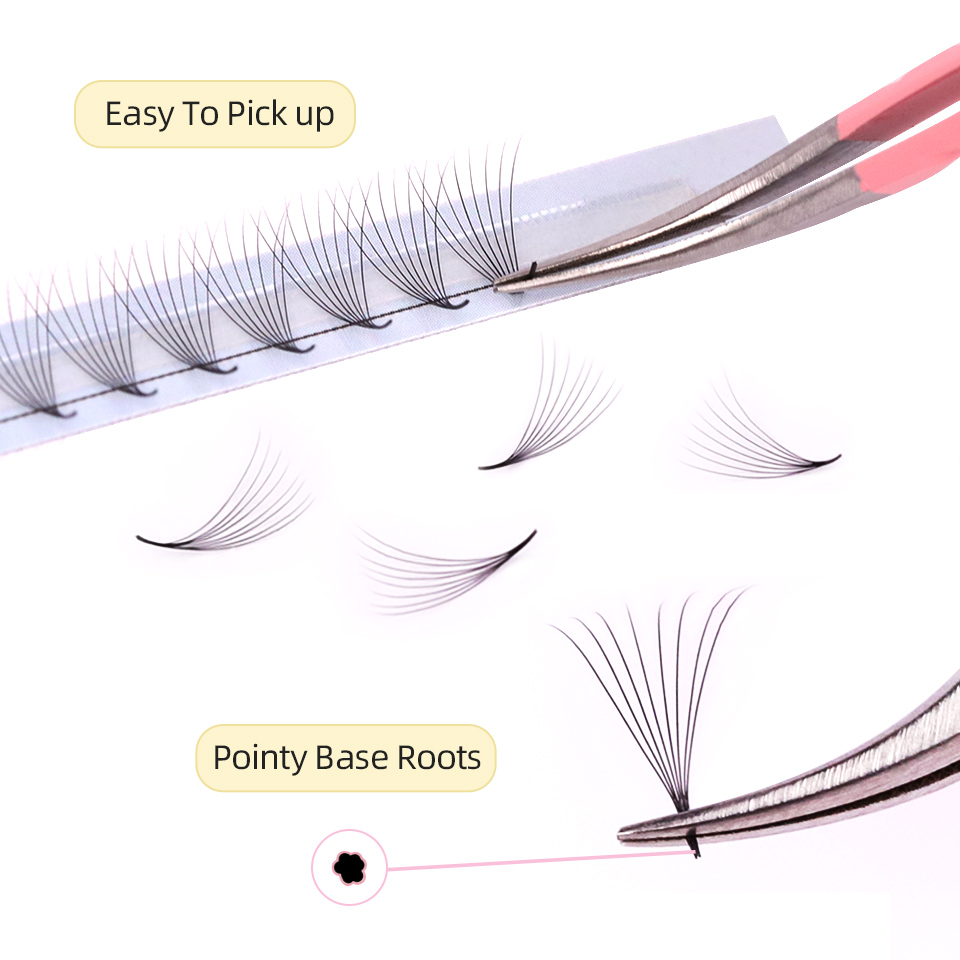 Sharp Narrow Stem Premade Fans - Eyelash Extension Russian review and price