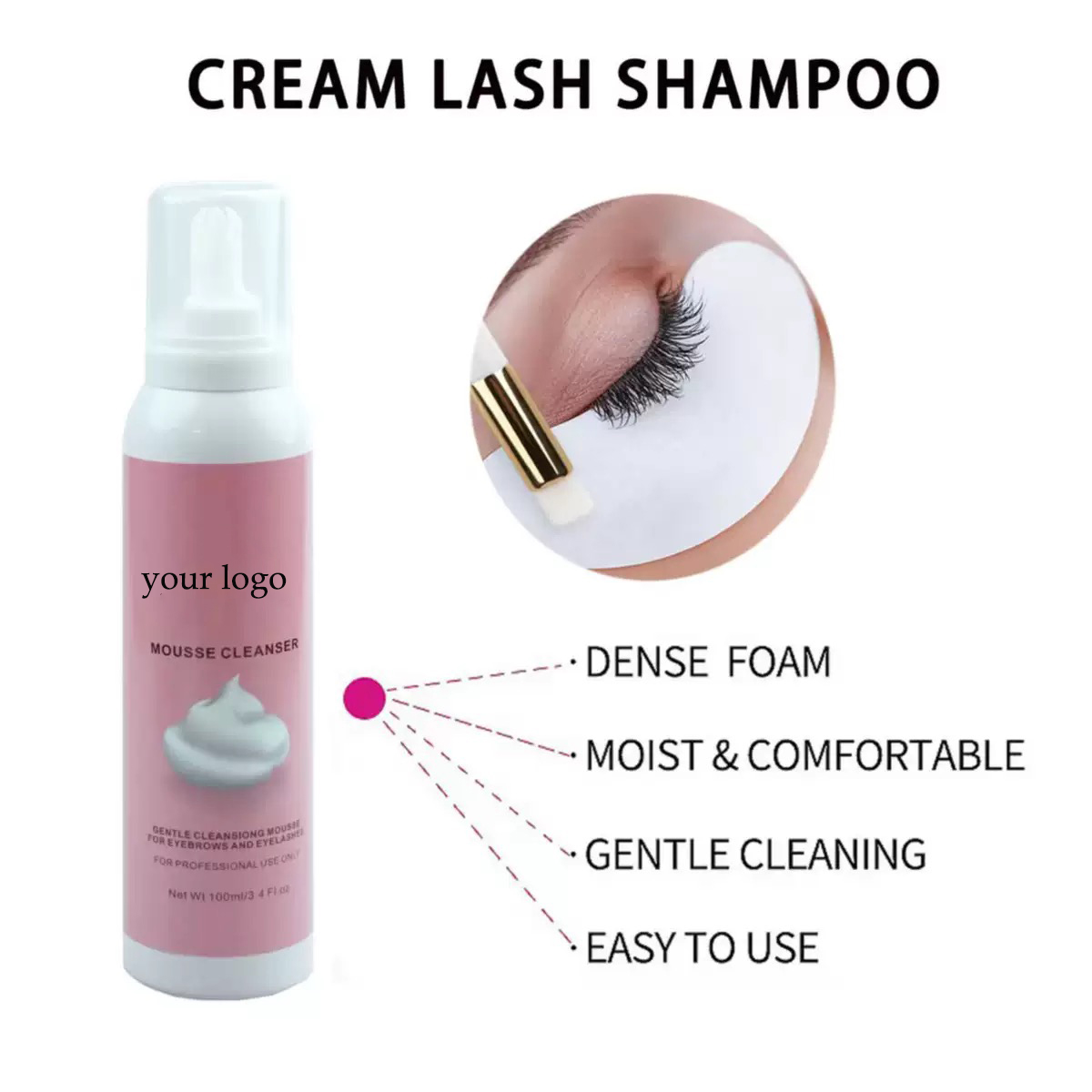 Customized  Whipped Lash Shamp - Eyelash Extension Logo review and price