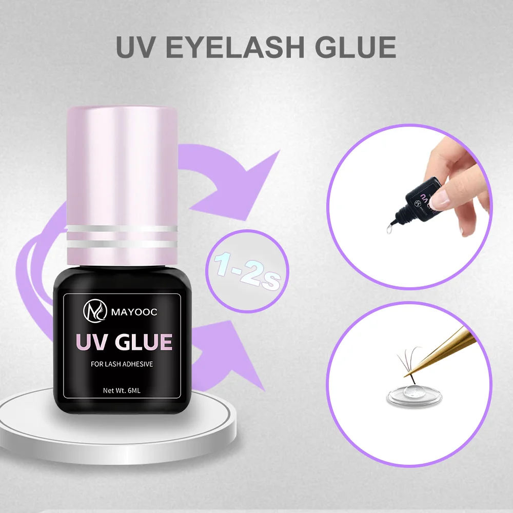 MAYOOC Fast Drying 0.1S UV Eye - Eyelash Extension Logo review and price
