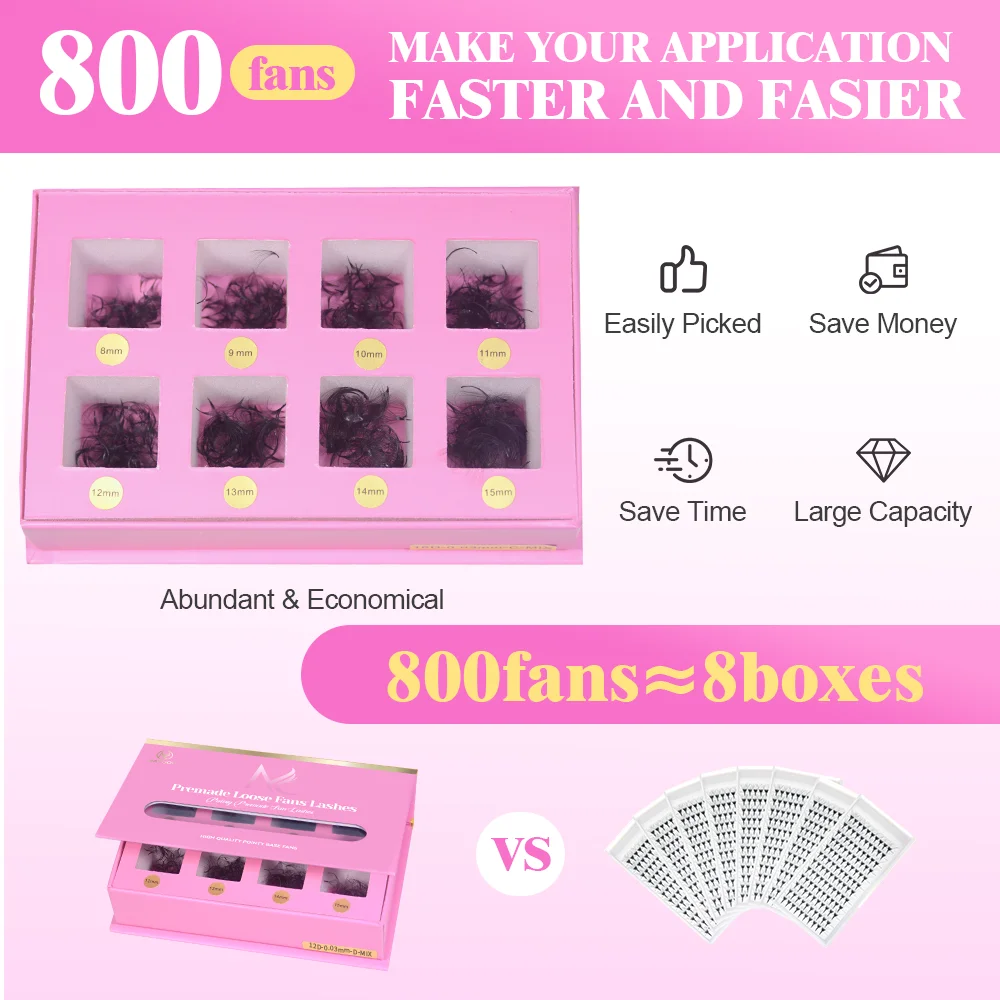 MAYOOC 800Fans Loose Fan Lashe - Eyelash Extension Logo review and price